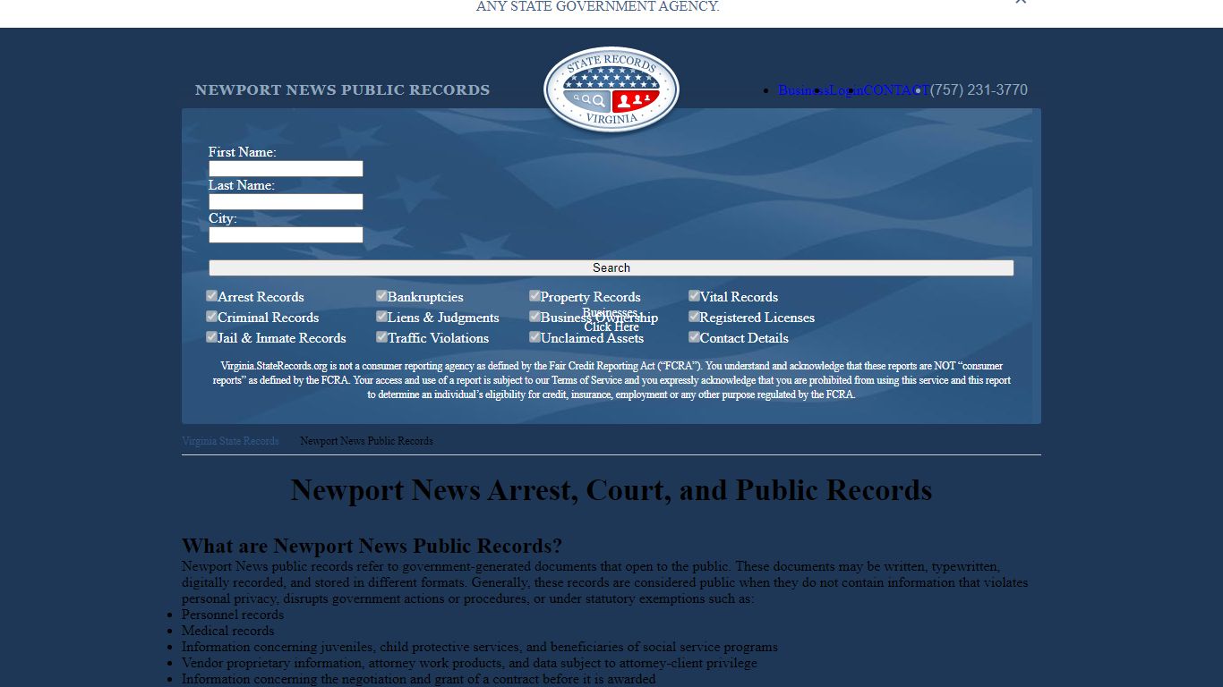 Newport News Arrest, Court, and Public Records